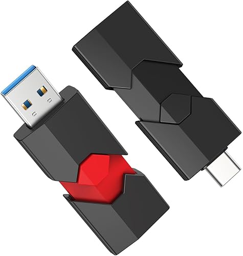 Miniatura 10 de RAOYI Unidad flash USB C de 512 GB 2 en 1 tipo C + unidad flash USB 3.0 Dual OTG retráctil Tipo-C, memoria USB C portátil para iPhone 17/16/15, iPad