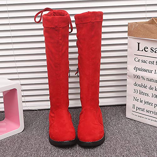 Girls Winter Knee High Boots Princess Warm Fur Boots3