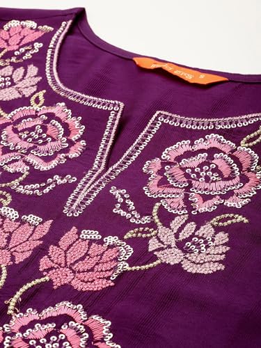 Image of INDO ERA Women's Viscose Embroidered Straight Kurta Pant With Dupatta Set