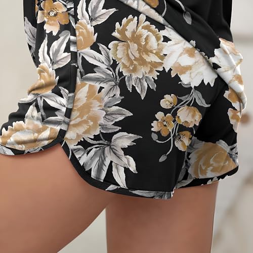 Image of BROIDEN Women's Nylon Spandex Night Suit of Top & Shorts Pyjama Sets