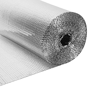BLOSTM Folie-isolatierol 1 m x 25 m – radiatorreflectorpanelen voor vloer, plafond, dak, wandisolatie