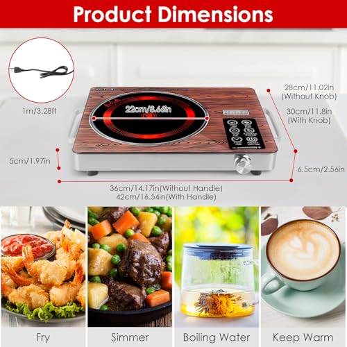 Image of Portable Electric Single Burner Cooktop,3500W Infrared Hot Plate