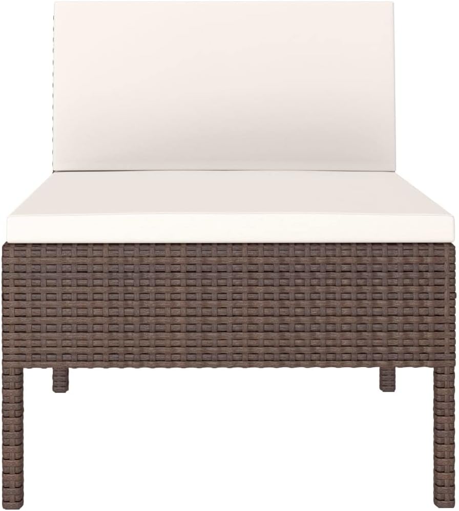 Patio Chairs 3 pcs with Cushions,Outdoor Patio Furniture,Outdoor Couch,Modern Style Chair, Outdoor Dining Chairs,Bistro Set,Porch Chairs,Patio Conversation Sets,for Deck,Backyard, Poly Rattan Brown