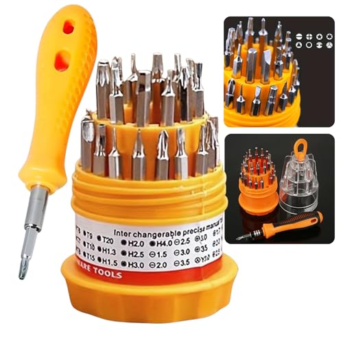 Conjunto de Chaves de Fenda Philips Torx de Precisão 31 Peças Kit de Ferramentas de Reparo com Ponta