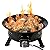 Flame King Smokeless Propane Fire Pit, 24-inch Portable Firebowl, 58K BTU with Self Igniter, Cover, & Carry Straps for RV, Camping, & Outdoor Living