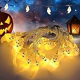 👻Perfekte Dekoration: Halloween Licht ist eine unverzichtbare Sache für die Herbstdekoration. Diese Halloween-Lichter können an Garten, Terrasse, Rasen, Balkon, Tor, Zaun, Garten oder jede Ecke des Raumes aufgehängt werden, um Ihre Besucher zu erschrecken.