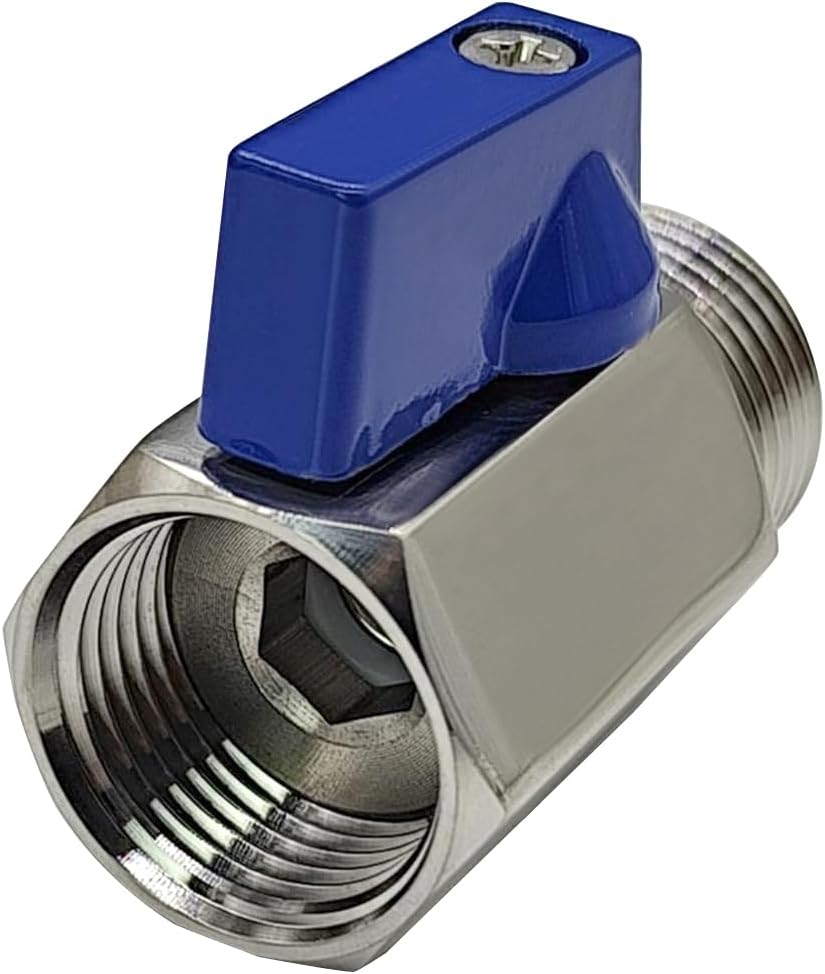 Beduan 304 Stainless Steel G5/8 Shut Off Ball Valve Male to Female for Keg Coupler Berverage Beer Dispenser