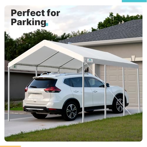 ADVANCE-OUTDOOR-10x20-ft-Heavy-Duty-Carport-Potable-Car-Canopy-Garage-Party-Tent-Boat-Shelter-Adjustable-Height-from-95-ft-to-11-ft-White