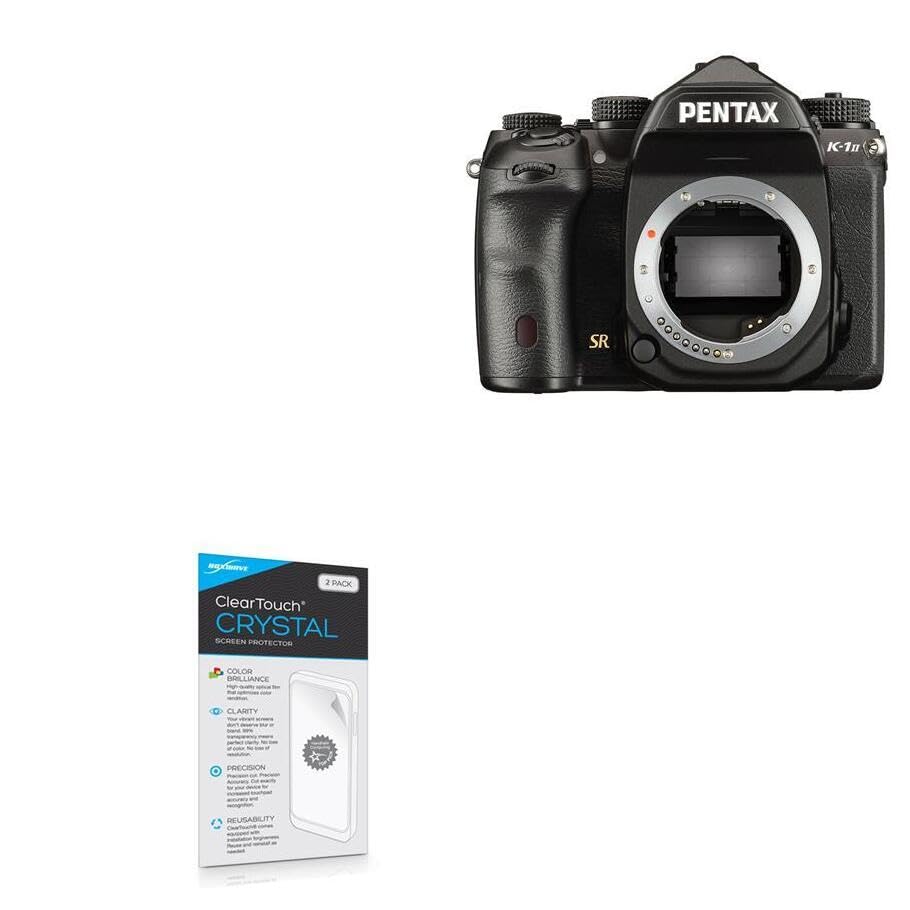 BoxWave Screen Protector Compatible with Ricoh Pentax K-1 II - ClearTouch Crystal (2-Pack), HD Film Skin - Shields from Scratches
