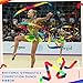 Yilloog 15 Pcs Ribbon Dancing Wands Party Favors, 78.7 Inch Gymnastics Ribbon Streamers Rainbow Artistic Ribbon Dancer Twirling Wands, Rainbow Birthday Decorations, Girls Party Games