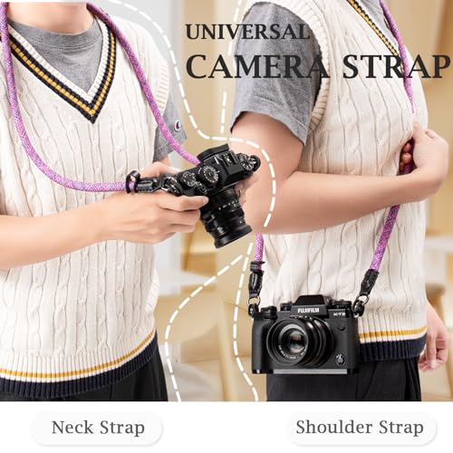 VOVMOEYA Camera Strap,Camera Neck Strap shoulder strap for Fujifilm XS20 XT5 XH2S Nikon Zf Z8 Z30 Canon EOS R6 R7 R8 R10 R50 Sony A6400 A6700 A7C II A7IV Camera Strap Rope - Image 4