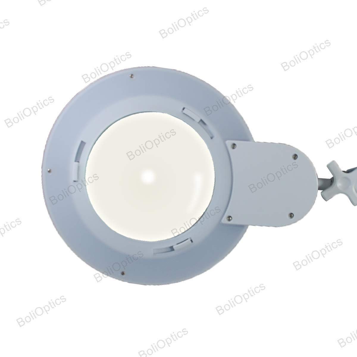 (6 inch Glass Lens) Professional LED Magnifying Lamp with Clamp, Dimmable, 1200 Lumens, 5600K-6000K Daylight Bright 60 SMD LED, Work Light Mounting Bracket Clamp (3 Diopter) BoliOptics MG16304211