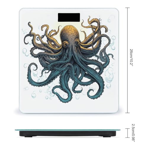 Báscula Digital Personal Sun Ocean Octopus para Baño miniatura 2