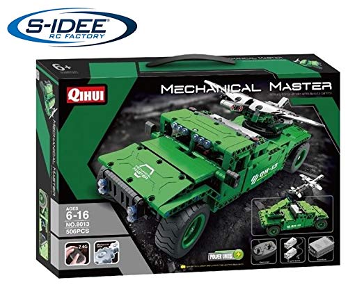 Preisvergleich Produktbild s-idee® 8013 RC Militär Bausteinfahrzeug mit Fernsteuerung