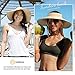 Simplicity Women Travel Straw hat w/ Wide Brim Roll-up Sun Visor, Off-White