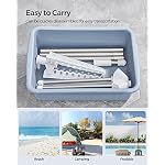 SONGMICS Clothes Drying Rack, 59-Inch Folding Laundry Drying Rack with 3 Rotatable Arms for Hangers, 4 Legs, Stainless Steel, for 27 Pieces of Clothes, White and Silver ULLR510W01 - Image 5