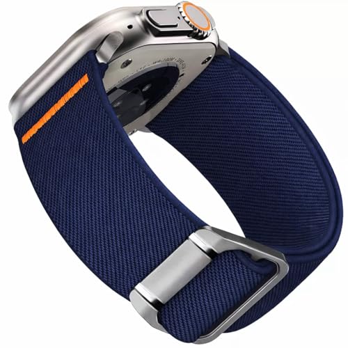 Image of Printme Nylon Stretchable Belt for Apple Watch Ultra 3 /2 /1, Series 11 /10 /9 /8 /7 /6 /5 /4 /3, SE 42, 44, 45, 46, 49 mm, Elastic Trail Loop Sport Band, Adjustable Breathable Rugged Smartwatch Strap