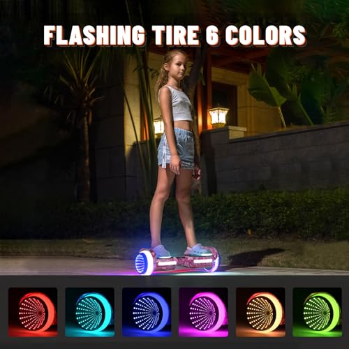 Image of SIMATE Scooter, Colorful LED Light-Up Wheels, Bluetooth Speakers and APP, Dual 250W Motors, 8.5 mph Max Speed & 8.5 Miles Max Range, Gifts for Kids Adults Girls Boys