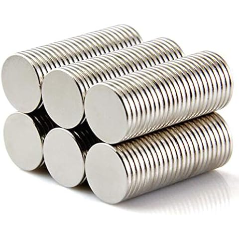 WOTOY 60 Pieces 10x1.5mm DIY Personalized Multi-Use for Fridge Door Whiteboard Magnetic Map Magnetic Screen Door Bulletin Boards Refrigerators Round Cylinder Magnets Cover