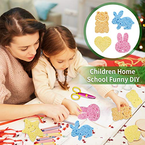 Panyee Cleaning Scrub Colored Sponge,Non-Scratch Kitchen Cellulose Dishwashing Sponge,16Pack Biodegradable Natural Sponge #TOP5