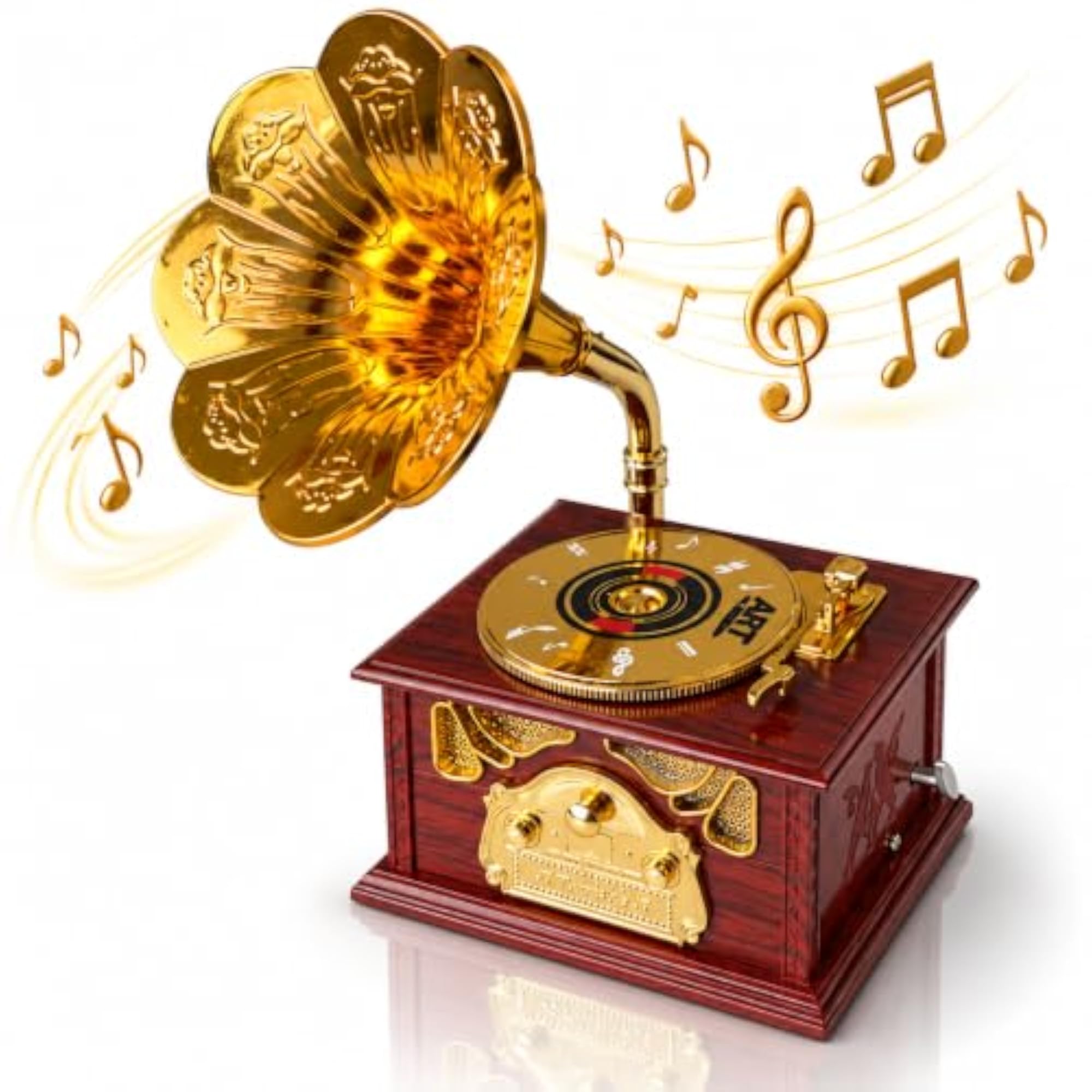Retro Miniature Gramophone Music Box, Unique Gift