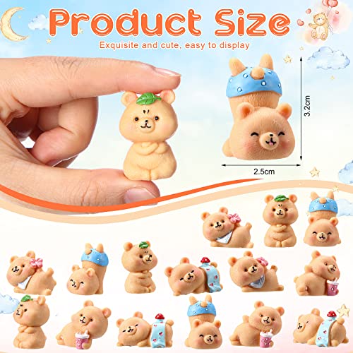 15 Pieces Cute Bear Miniature Figurines Bear Baby Shower Decoration Resin Cake Cupcake Toppers Garden Miniature Moss Landscape Diy Crafts For Home Party Garden Plant Pots Decor #TOP3