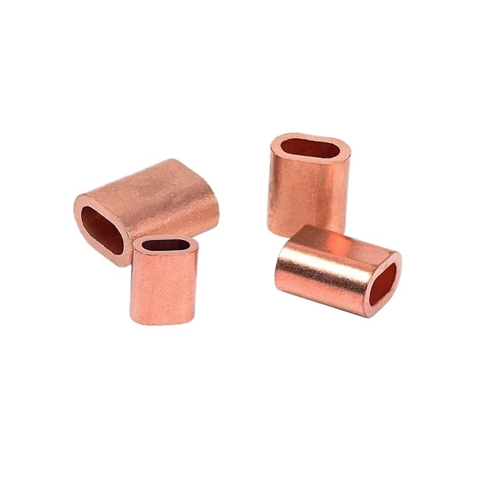 Morsetti Per Filo Stendibiancheria 20 pz M1 A M8 Cavo In Rame Crimp Manica Singolo Foro Ghiera A Crimpare Anello Ovale Wire Rope Clip Raccordi A Swage(4.0mm)