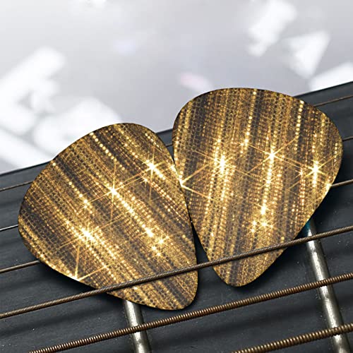 Ensemble de 12 médiators de guitare scintillants dorés pour guitare acoustique, guitare électrique, contrebasse, ukulélé - Les Beatles, Paul McCartney, John Lennon, RIngo Starr, George Harrison Ensemble de 12 médiators de guitare scintillants dorés pour guitare acoustique, guitare électrique, contrebasse, ukulélé – Image 8