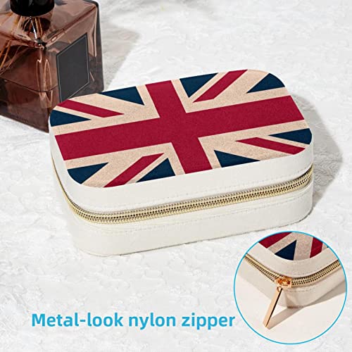 Boîte à bijoux voyage Union Jack avec compartiments bagues et colliers
