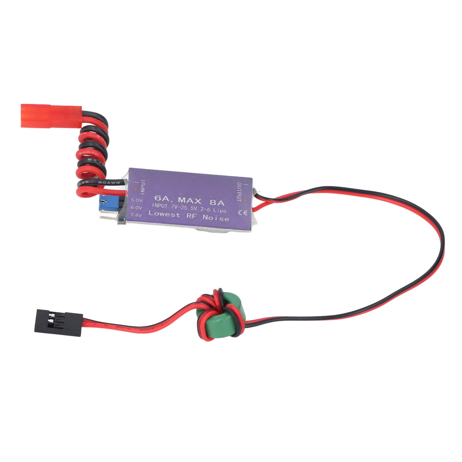Modulo Regolatore di Tensione UBEC Esterno per Elicotteri RC, Ingresso Pacco Batteria 7-25,5 V, Uscita 5 V 6 V 7,4 V 6 A