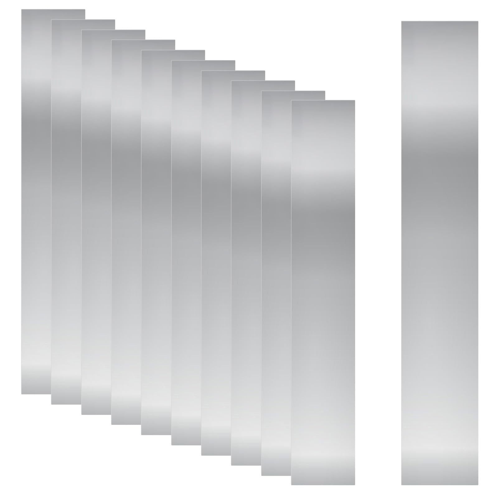 Swpeet Kit 10 spessori acciaio inossidabile 304 2,5 cm x 15,2 cm x 0,0 cm strisce metallo
