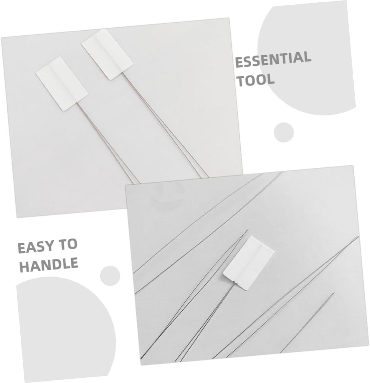 HOMSFOU 10pcs Steel Wire Punch Needle Threaders Needle Threader Tool for Hand Sewing and Embroidery Floss Versatile Craft Accessory for Easy Threading Tasks