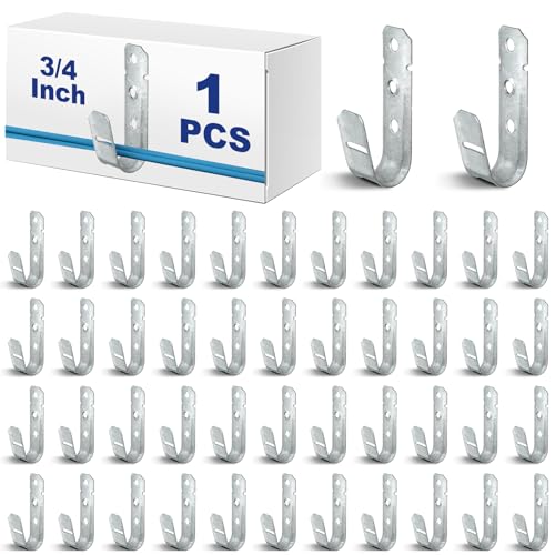 Gisafai 25 Pcs Cable Support J-Hook, Garage Hooks for Hanging, Heavy Duty Metal Network J-Hook for...