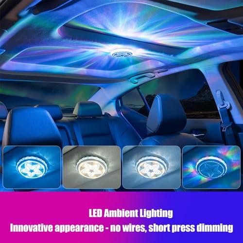 Iluminación interior de coche sin cables con control por voz y base magnética 6