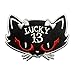 Toppe termoadesive - gatto Lucky - 13 biker - diversi colori selezionabili - 6,5 x 9,2cm - by catch-the-patch® Patch Toppa ricamate Applicazioni Ricamata da cucire adesive, Farbvariante:nero