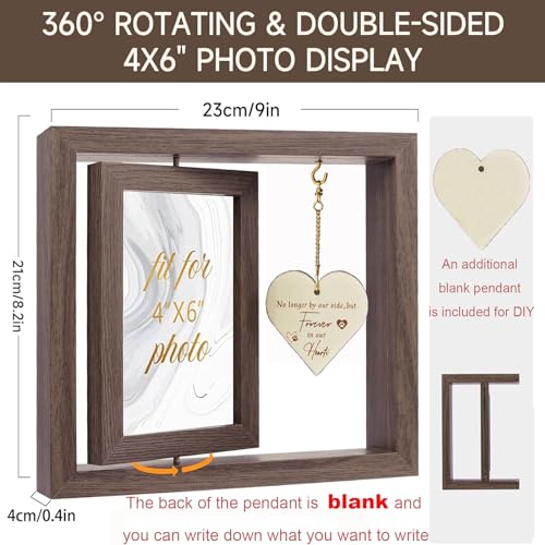 Dog Picture Frames 4×6, Dog Memorial Gifts for Loss of Dog – Rotating Wooden Picture Frame for 4×6 Photo – Pet Memorial Gifts for Dog Cat – Dog Loss Sympathy Bereavement Remembrance Gift Dog Picture Frames 4×6, Dog Memorial Gifts for Loss of Dog – Rotating Wooden Picture Frame for 4×6 Photo – Pet Memorial Gifts for Dog Cat – Dog Loss Sympathy Bereavement Remembrance Gift