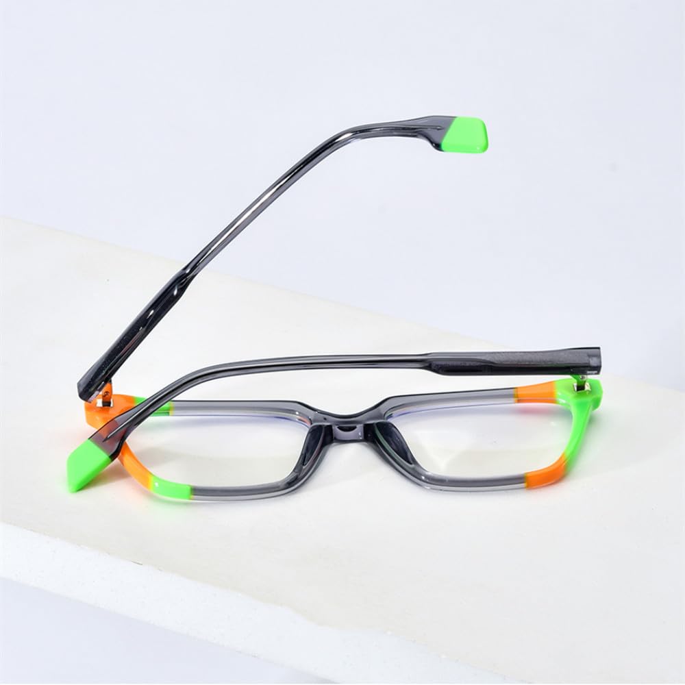 MUTYNE Mehrfarbige Acetat-Brillengestelle für Herren, Retro, quadratisch, für Damen und Herren