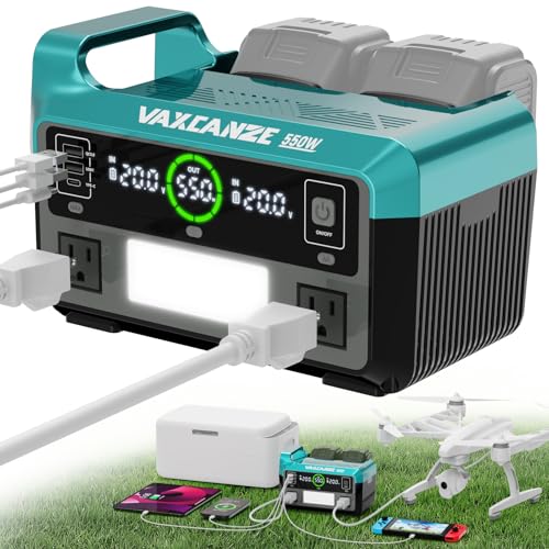 550W Power Inverter for Makita DC 20V to AC 110V Pure Sine Wave Portable Power Station with 2 USB Ports & 1 AC Outlet & 1 Type-C Fast Charging Battery Adapter with LED Battery Not Included
