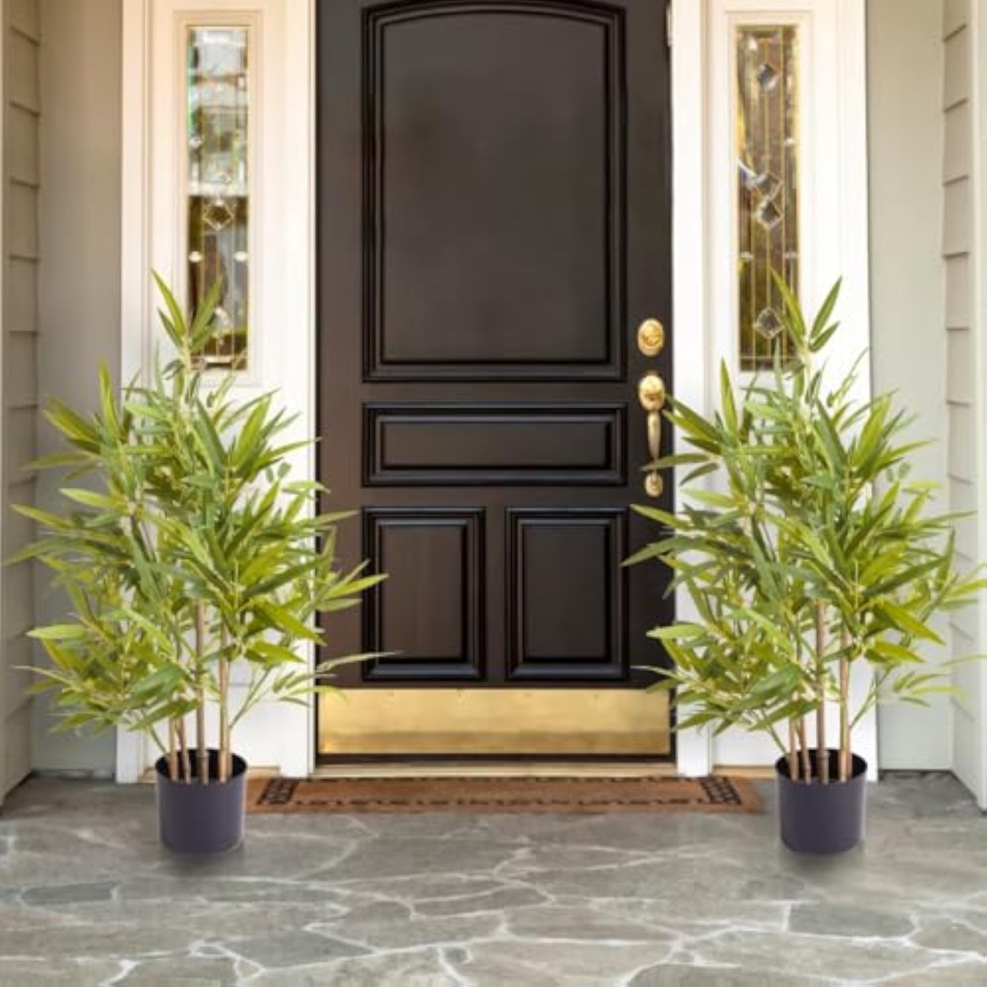 Artificial Real Touch Bamboo Plant with Plastic Pot