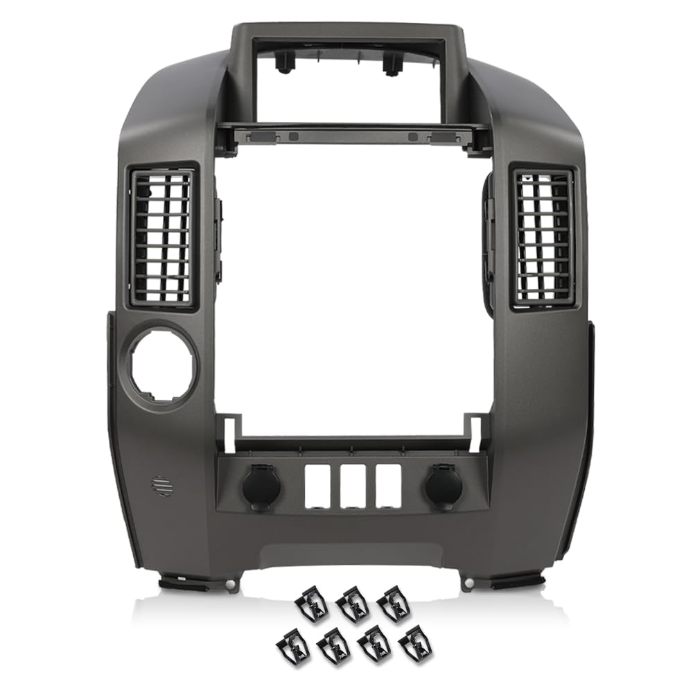 G-PLUS Dash Center Console Instrument Panel Lid Bezel Fit Nissan Armada SE LE SE Off-Road 2005-2006/ Pathfinder Armada SE LE 2004/ Titan SE LE XE 2004-2015 w/o Center Speaker, w/Cigarette Lighter