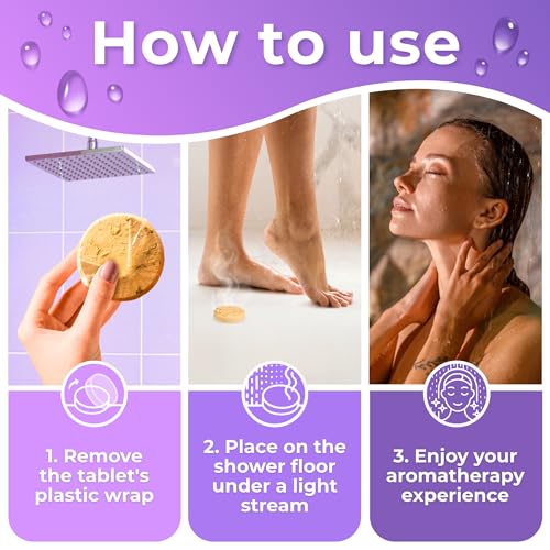 Cleverfy Shower Steamers Aromatherapy Gifts for Women - Pack of 6 Shower Bombs - Relaxation and Pamper Gifts for Women, Mum or Best Friend - Purple Gift Set with Lavender Essential Oils - Image 7