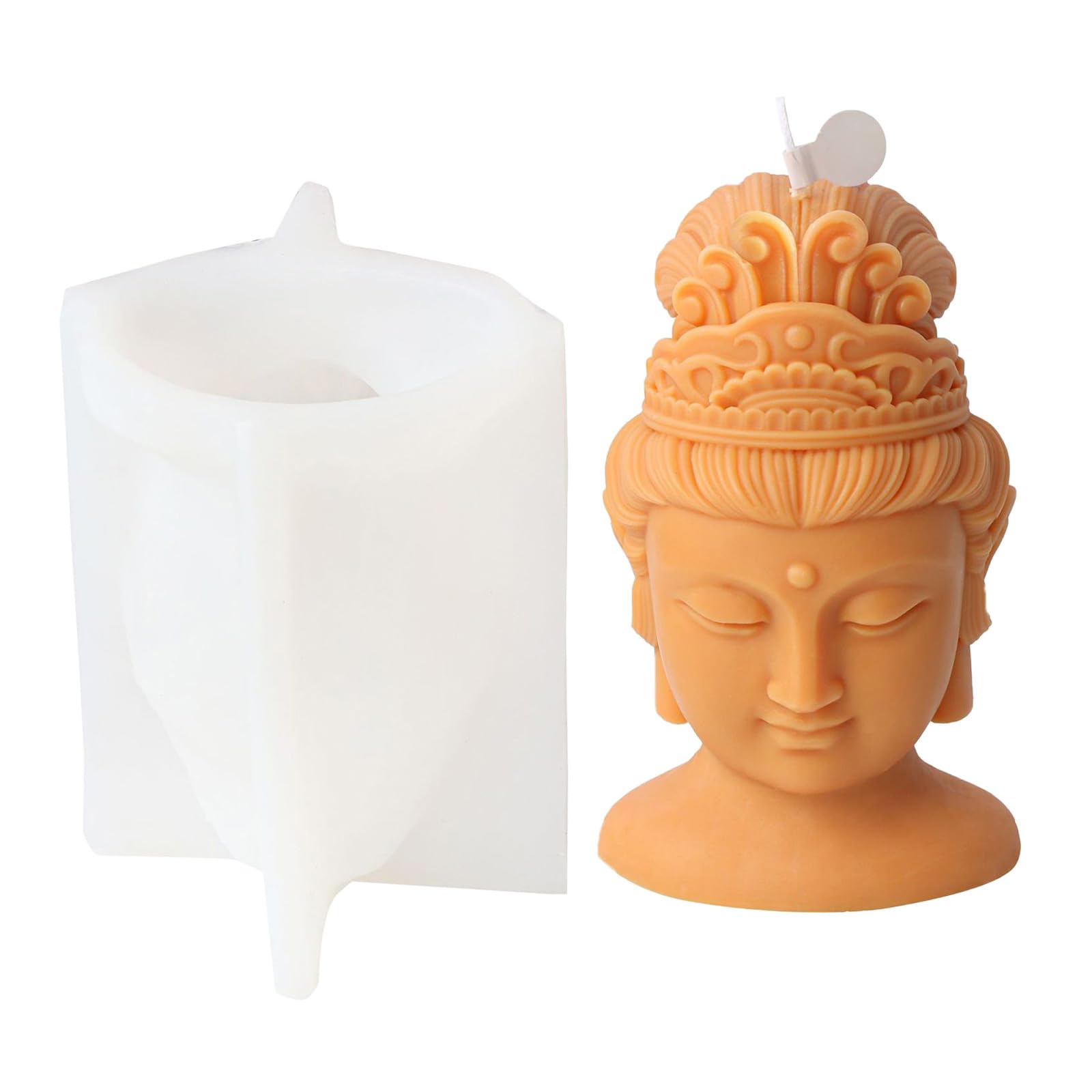 Kalttoy B Silicone Mold, Uddhas Head Epoxy Gypsum Home Decors For Handcrafts Resin Plaster Decor Uddhas Statue Silicone Mold