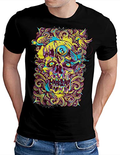 T-Shirt Birds Skull OM3 pour un Look Rock et Décontracté au Quotidien