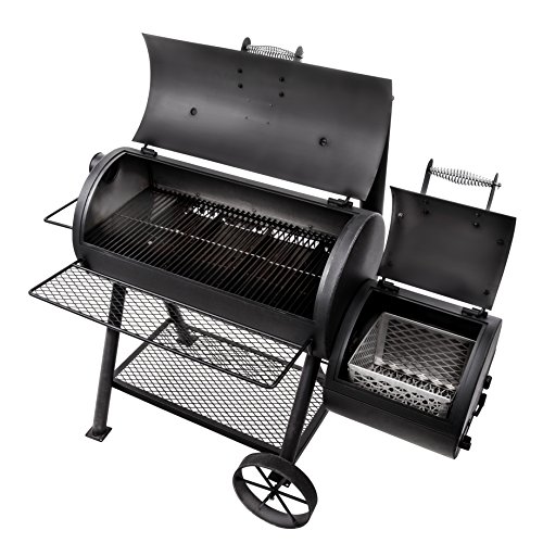 Oklahoma Joe's Highland Reverse Flow Smoker, Charcoal, Porcelain Coated Wire, Black