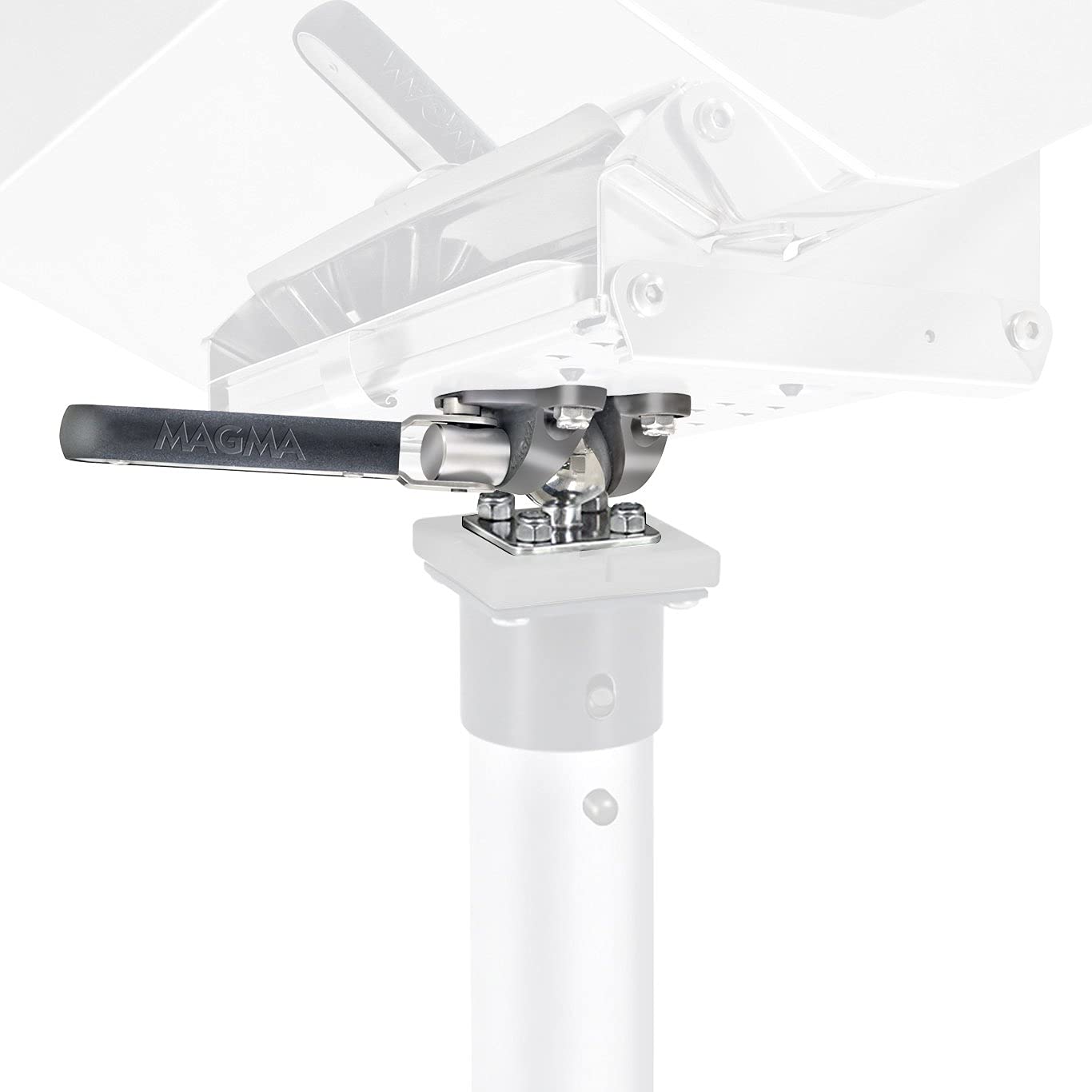Magma T10-192 LeveLock® Adjustable All-Angle Accessory | Magma Grill Pedestal Mount Adapter | Marine Grill Leveling Device | Stainless Steel Boat BBQ Accessory