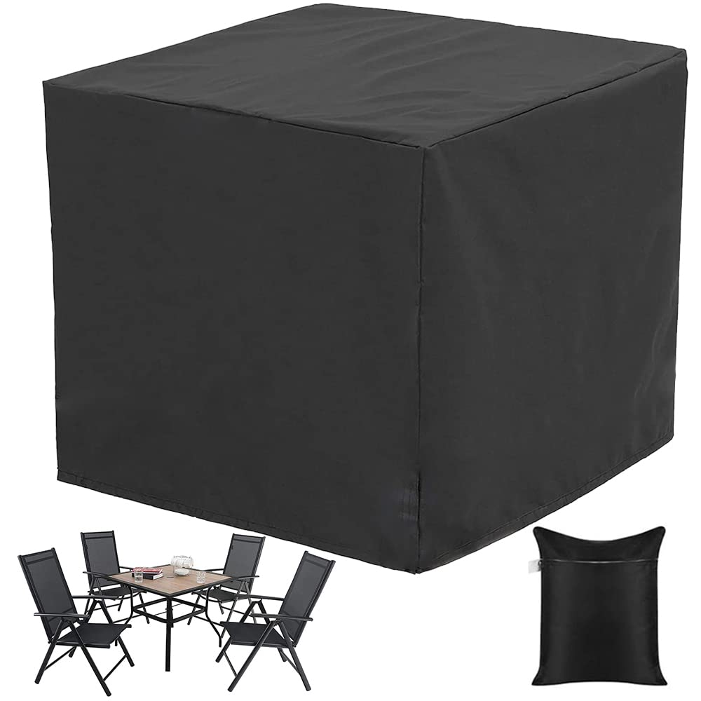Skyour Patio Table Furniture Set Covers Square/Rectangular Waterproof Outdoor Indoor Dustproof Garden Table Chair Sofa Furniture Set Cover Protector (47x47x29in)
