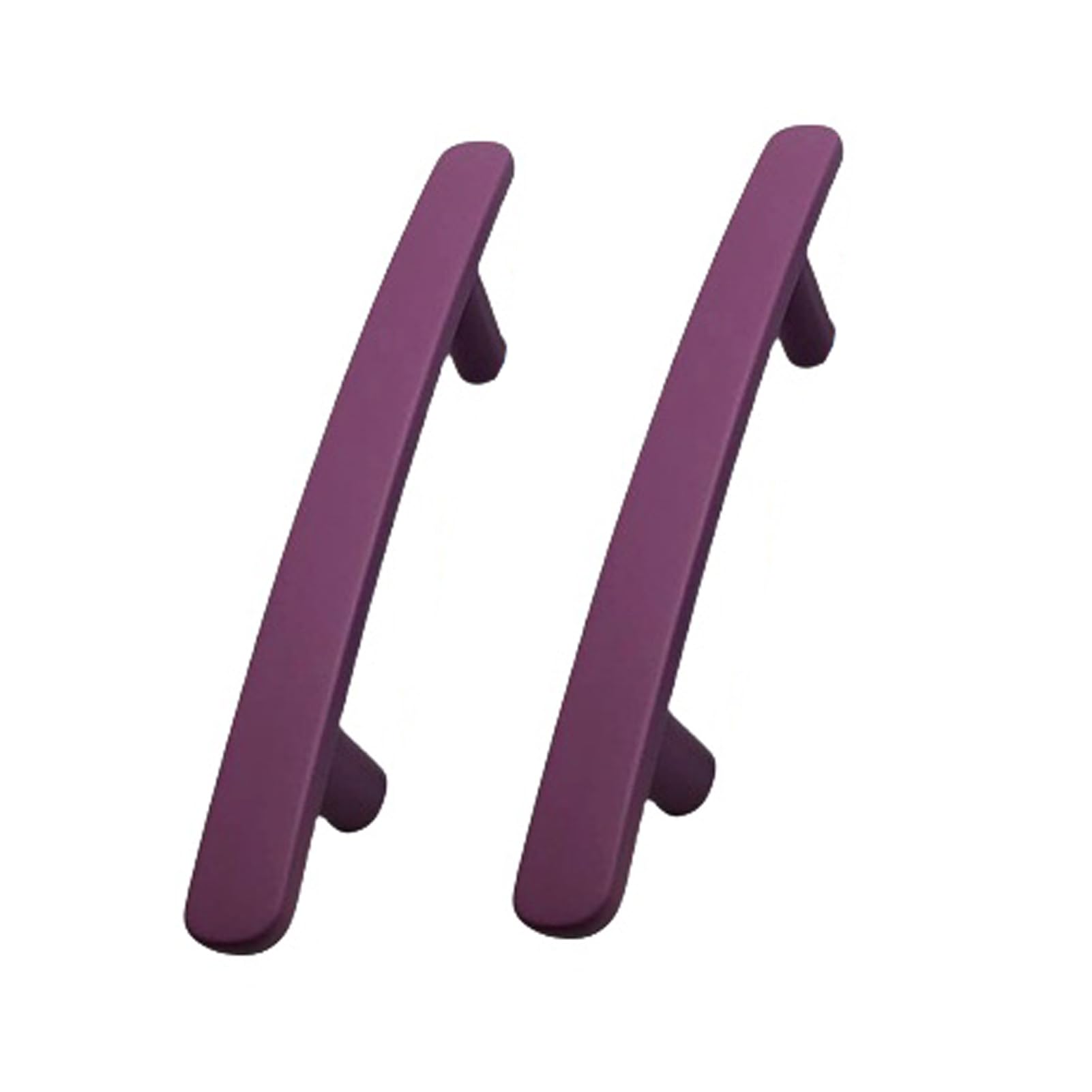 Dswzlqdxb Purple 2Pcs Cabinet Handles Colourful Kitchen Door Handles Zinc Alloy Profiles Drawer Pulls Wardrobe Children's Room Knobs Cupboard Door Levers (Hole Distance 128Mm,)