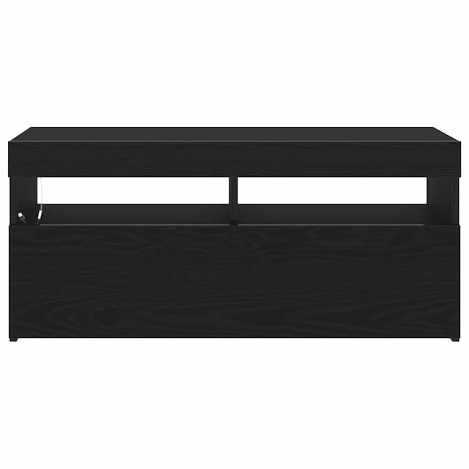 Gecheer TV-Schränk Schwarz 90 x 35 x 40 cm Holzwerkstoff, Fernsehschrank Fernsehtisch TV-Lowboard für Wohnzimmer Home-Cinema Gamerzimmer862554