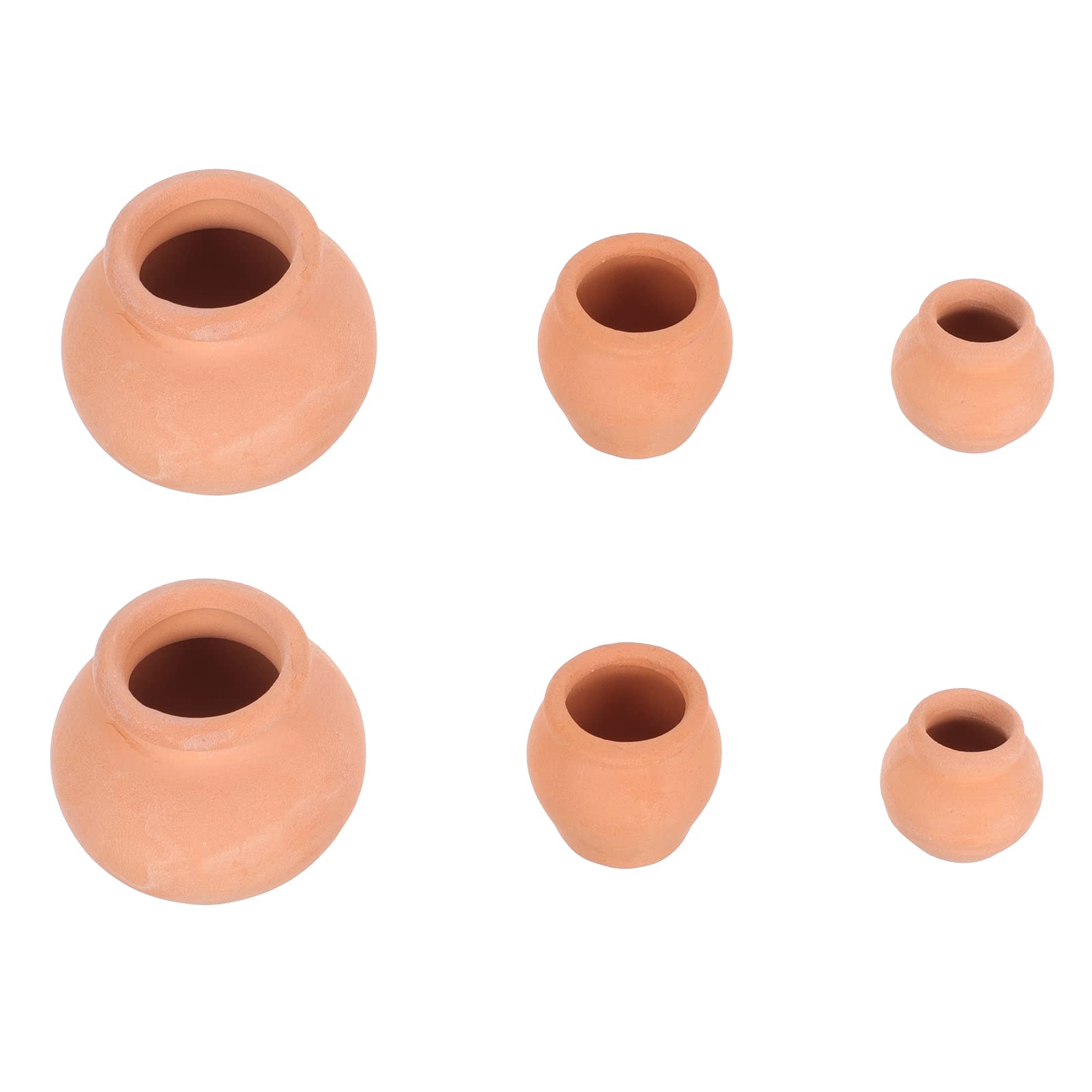 Clay Pot 6pcs Miniature Flower Pots Succulent Plants Pot Decorative Flowerpot Adornment, Flower Pot Plant Pot for Garden Home Decor Terracotta Pots