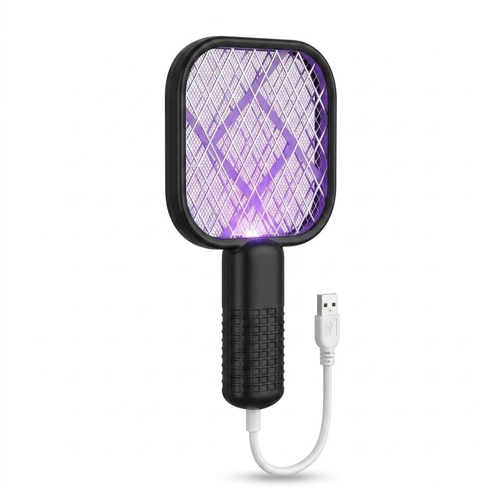 USB Mosquito Swatter & Bug Zapper Racket with UV Purple Light Trap – Dual Mode Electric Fly Killer | Indoor/Outdoor Use | Car, Bedroom, Camping | 5V USB Powered | High-Density Power Grid | 1W-image-40